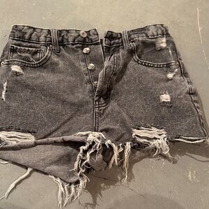 Wild Fable Charcoal Distressed Jean Shorts